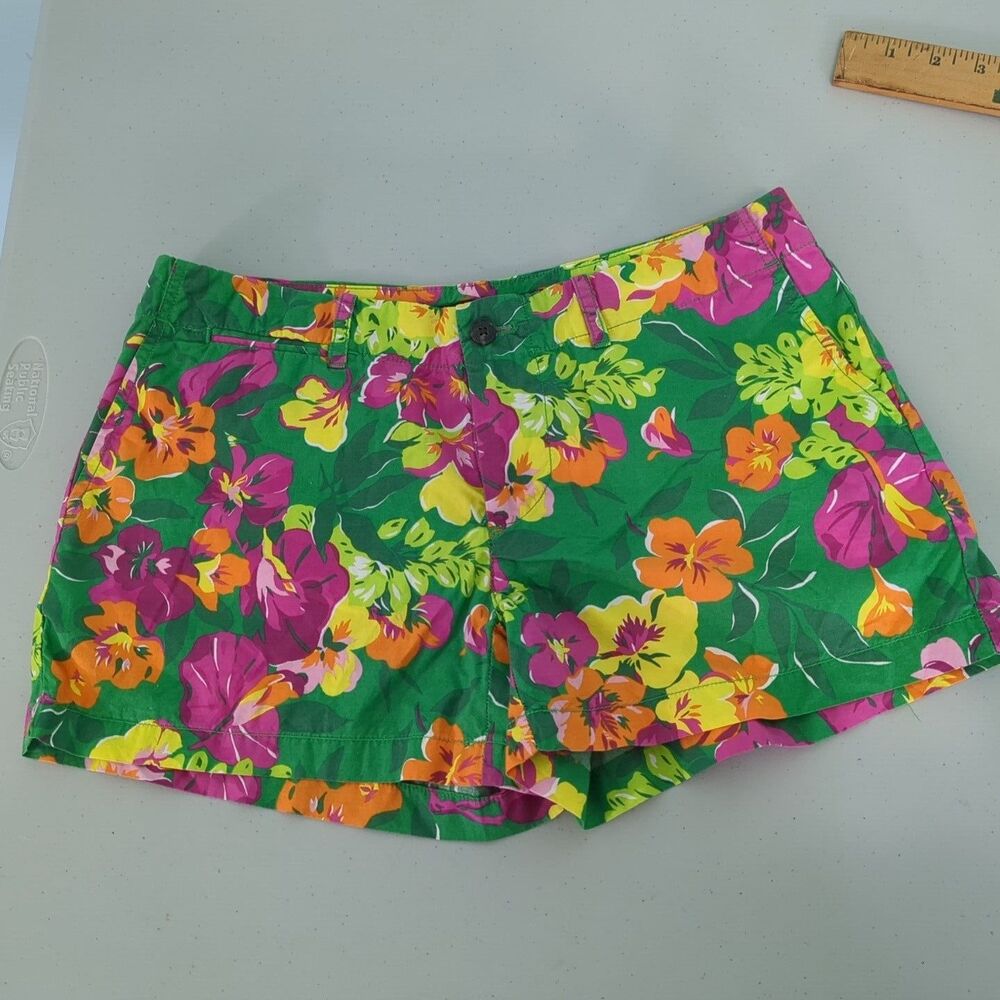 Ralph Lauren green purple orange floral tropical Hawaiian beach shorts 2